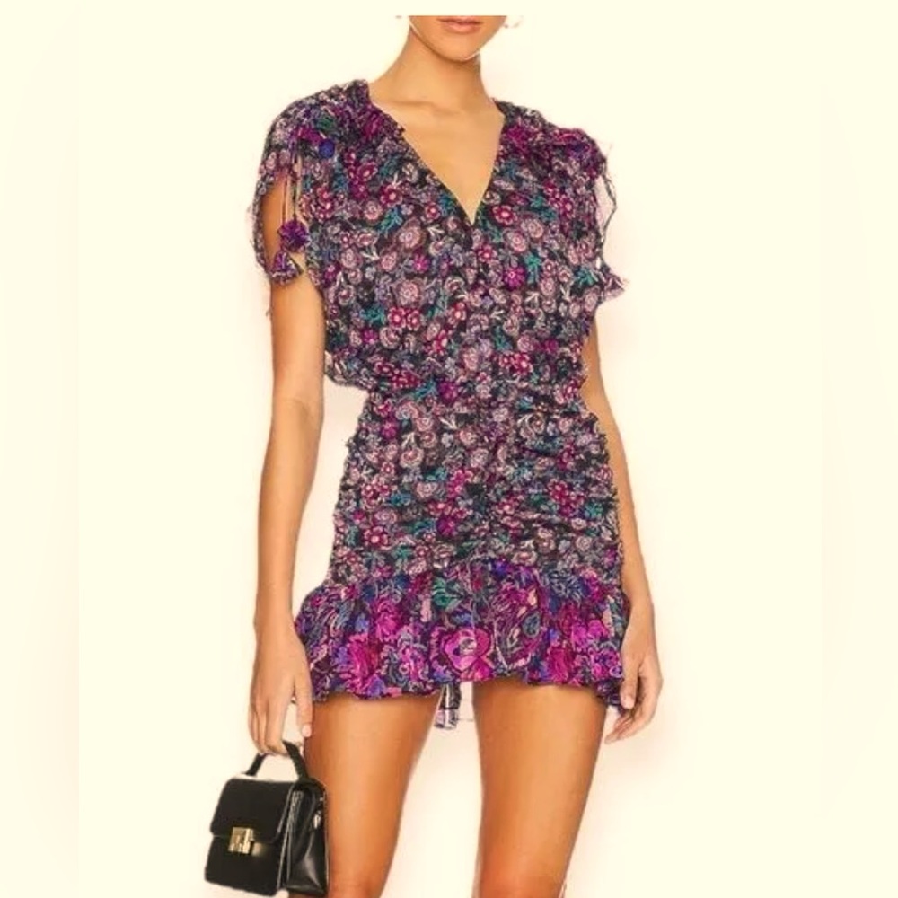 NWT  MISA LOS ANGELES Anessa Mini Dress In Multi, Size XS